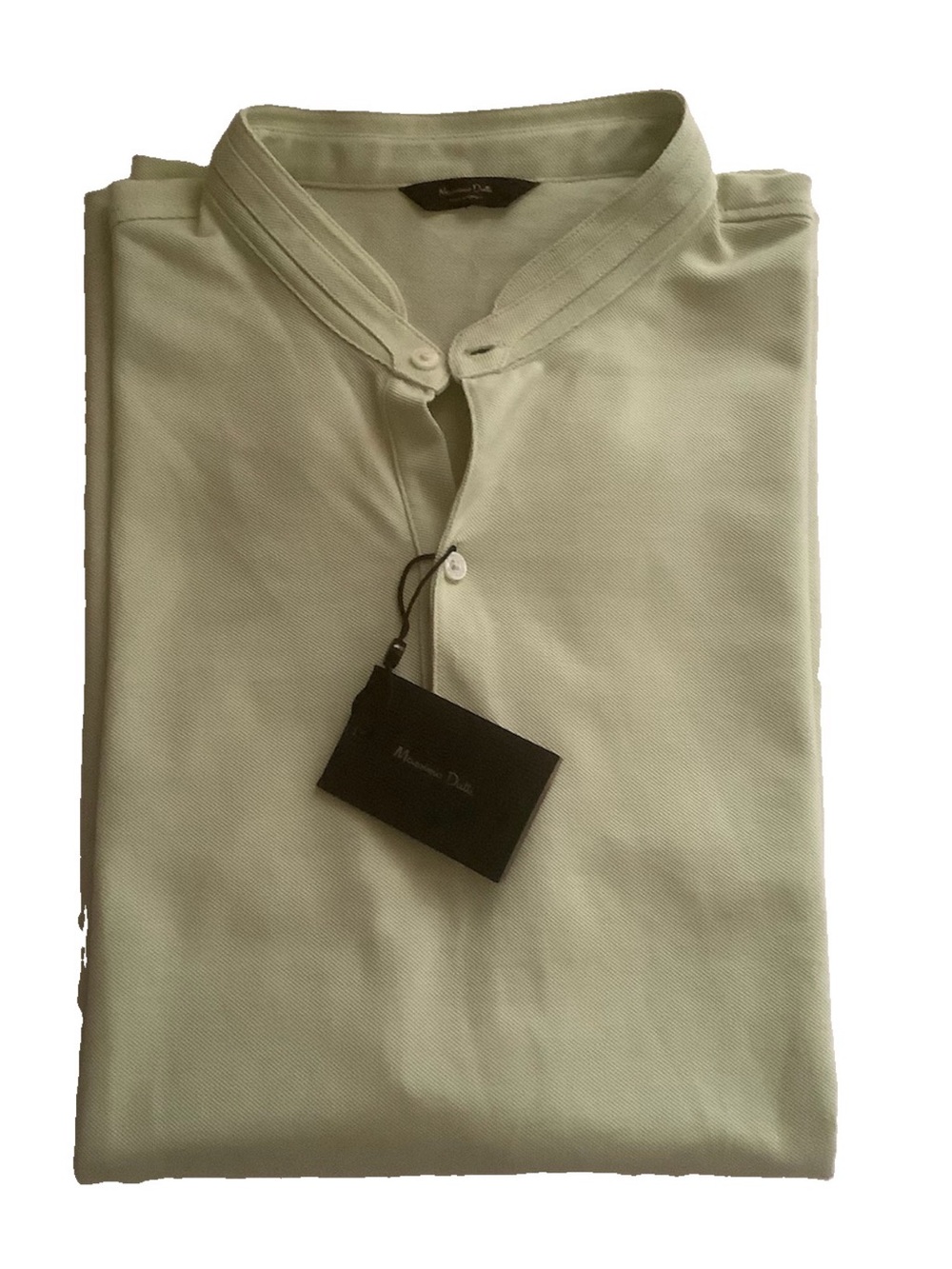 Massimo Dutti Sz L Men's Short-Sleeve Polo Shirt collarless - Picture 6 of 10